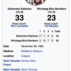 Grey Cup 1993 - Photo 1